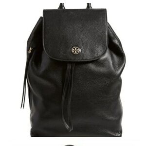 Tory Burch Brody black leather backpack